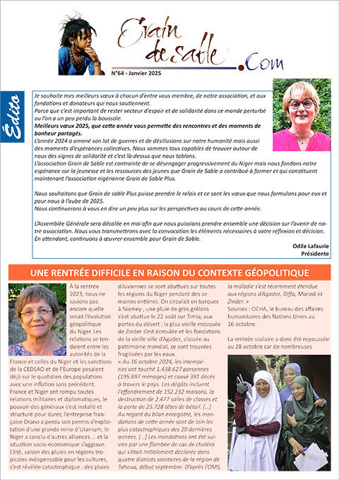 Bulletin n°64 - Janvier 2025